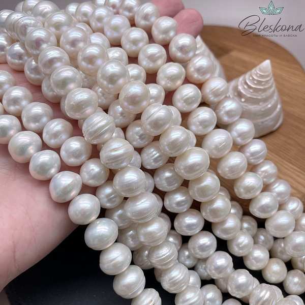 Жемчуг шар белый 11,5-12,5 мм 