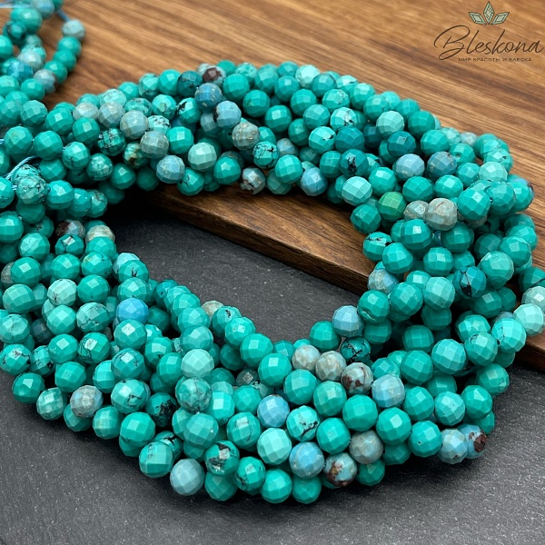 6 мм Бирюза алмазная огранка №2