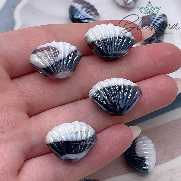 14,5*21 мм Бусина ракушка темно-пурпурная