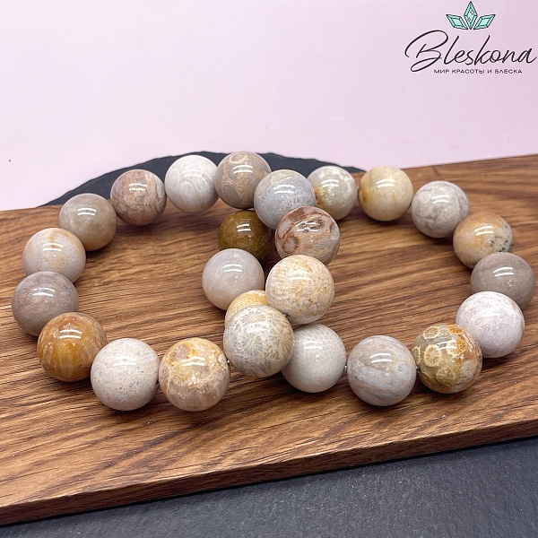 Окаменелый коралл Петоски сет 18 мм