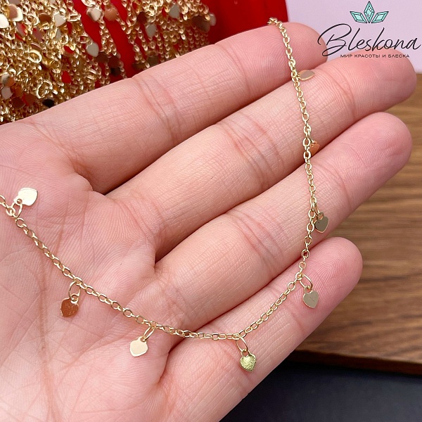 Цепь №12-1 цвет золото 1,7*2 мм