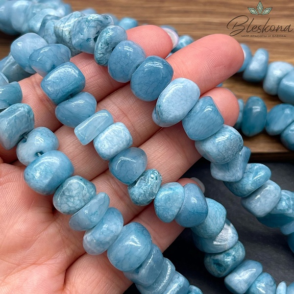 Оникс фриформ голубовато- зеленый (6-10)*(10-15) мм