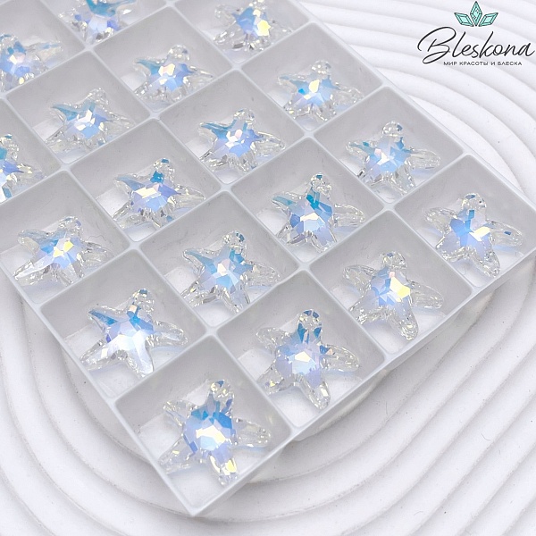 6721 Starfish Pendant 16 mm Crystal Aurore Boreale (AB)