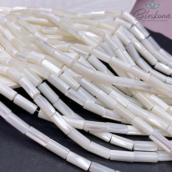 Перламутр белый трубочки 14*6 мм