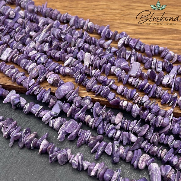 Крошка Чароит ширина бусин ~ 6-11 мм