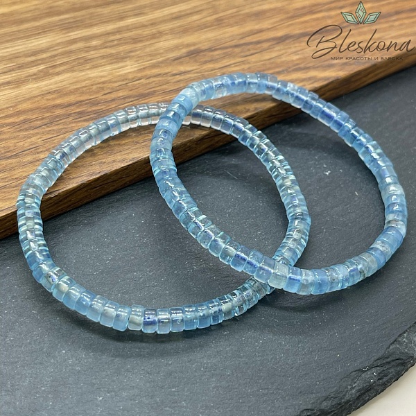 Аквамарин рондель 5 мм сет 18 см