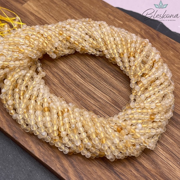 Цитрин алмазная огранка 3 мм 