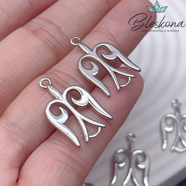 23*14,5 мм Цвет серебро, Коннектор Этно №2