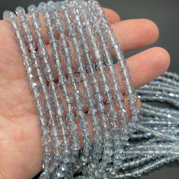 4,2 мм Стекло Lux, колокольчик, цвет серо- голубой