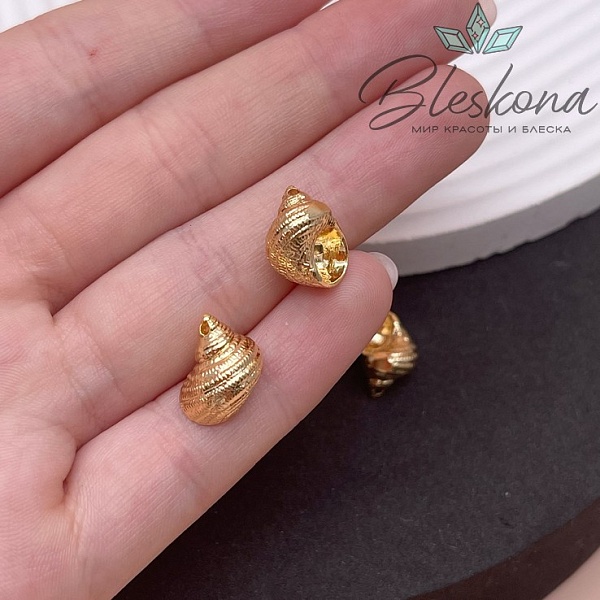 13*11 мм Цвет золото, Подвеска Ракушка