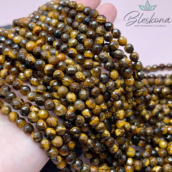 Тигровый глаз огранка №2 6 мм