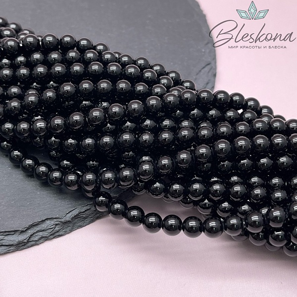 Агат черный 6 мм 