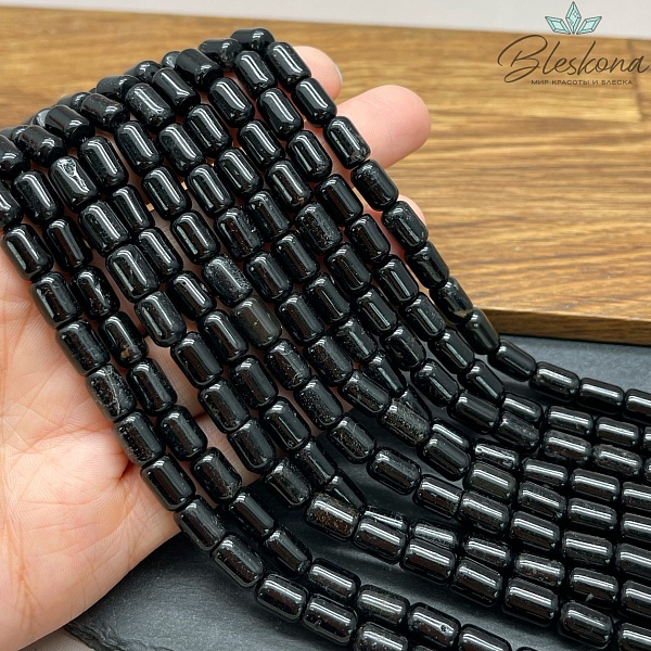 Турмалин черный (Шерл) бочата 6-9 мм