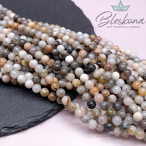 Агат бамбуковый 6 мм