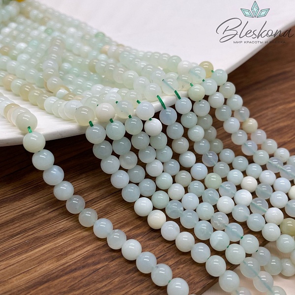 Опал зеленый 6 мм №1