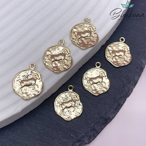 14 мм, цвет золото, Подвеска Овен Р16681