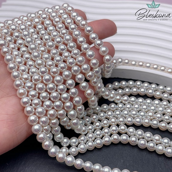 Жемчуг Майорка цвет жемчужный 6 мм