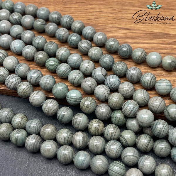 Яшма серо-зеленая 10 мм