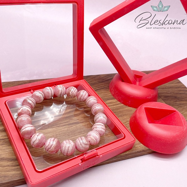 Прозрачный дисплей для украшений красный 9 см