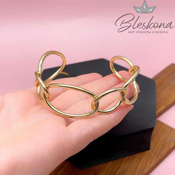 68-70 мм Цвет золото, Основа для браслета овалы