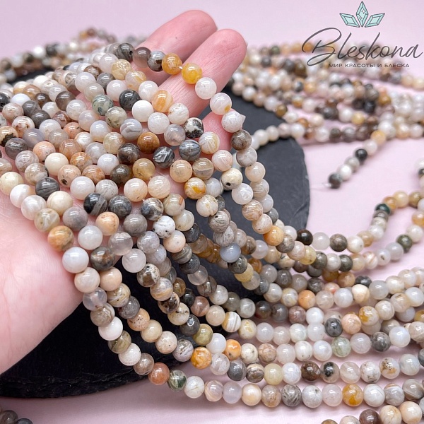 Агат бамбуковый 6 мм