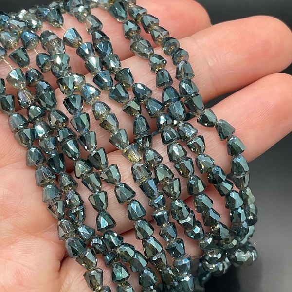 4,2 мм Стекло Lux, колокольчик, цвет темно- зеленый