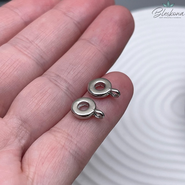 8 мм Цвет серебро, Бейл неразъемное кольцо