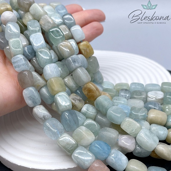 Аквамарин фриформ прямоугольник (11-13)*(9-10) мм