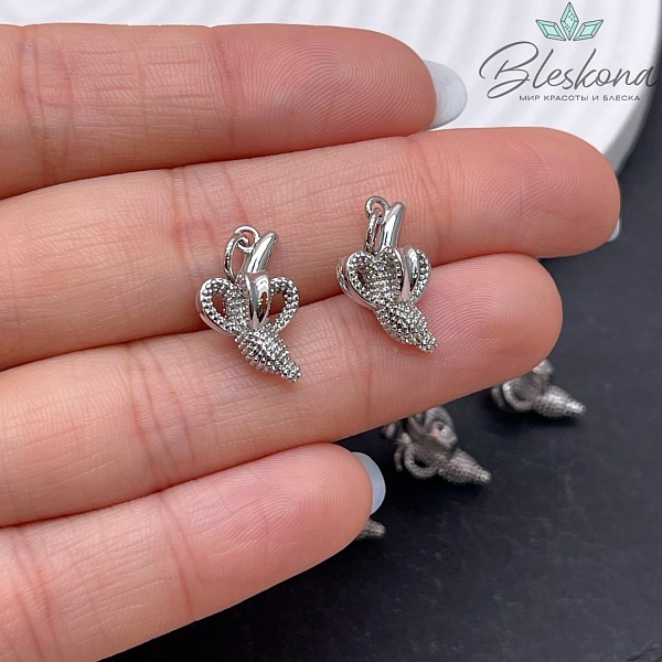 16,5*10 мм Цвет серебро, Подвеска Банан