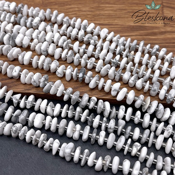 Магнезит (Говлит) сколы шлифованные (3-4)*(8-13) мм