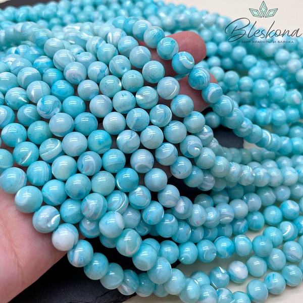 Перламутр голубой 8 мм