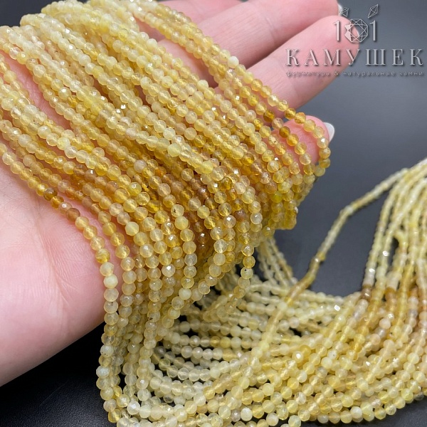Опал желтый микроогранка 3 мм