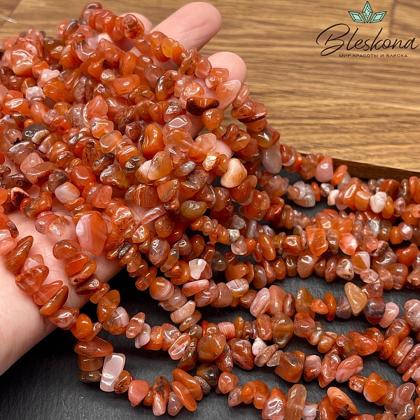 Крошка Агат  ширина бусин ~ 7-11 мм