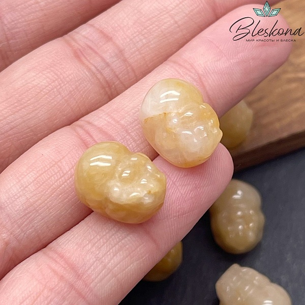 16*11 мм Резная бусина Пи Яо Кальцит 