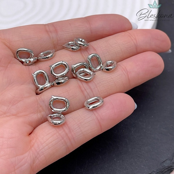 8,7*2 мм Цвет серебро, Бейл съемный гладкий