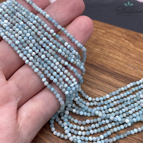 Ларимар алмазная огранка №2 2,5мм