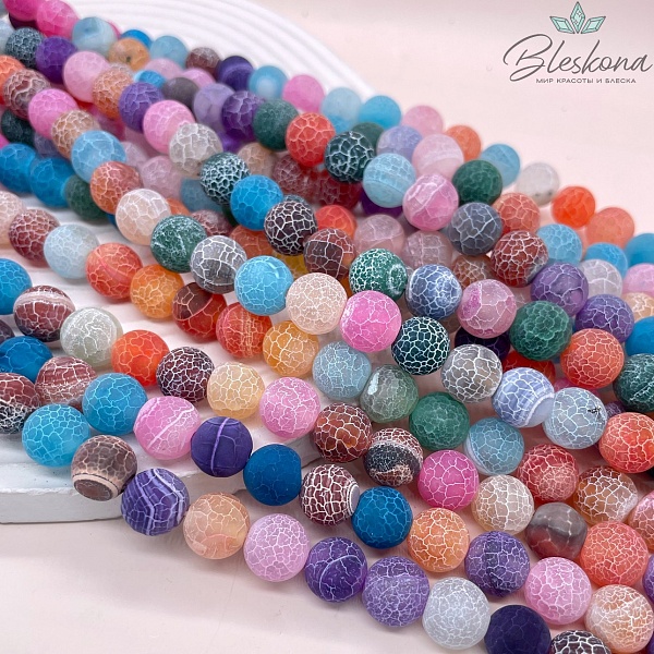 Агат Кракле микс 10 мм