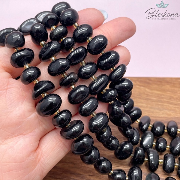 Обсидиан радужный галтовка 12-15 мм