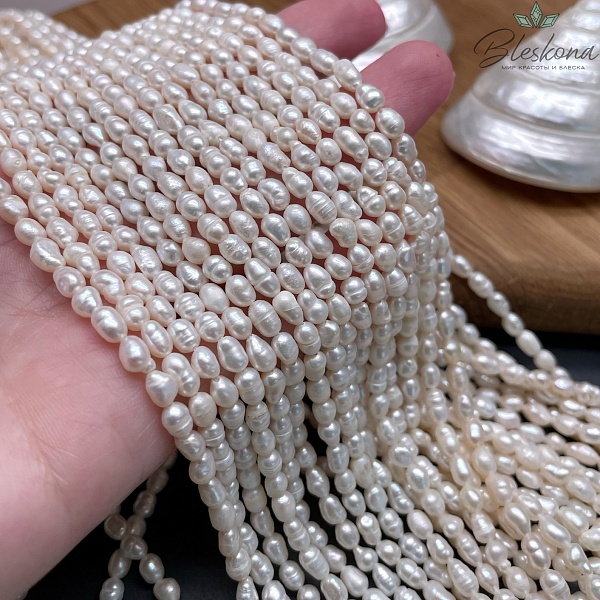 Жемчуг рис белый 3,5-4 мм
