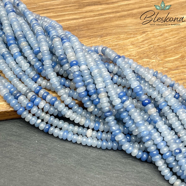 Авантюрин синий (кварцит) рондель 2*4 мм