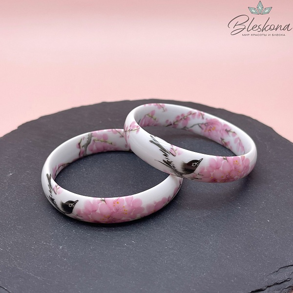 70 мм Браслет Керамика роспись гжель №4