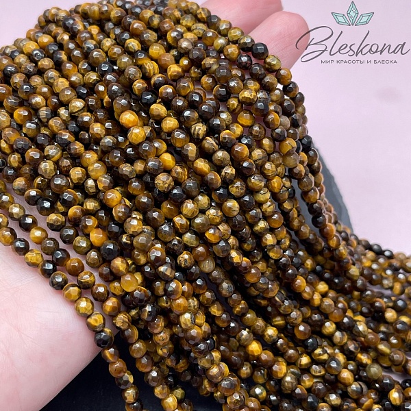 Тигровый глаз огранка №2 4 мм