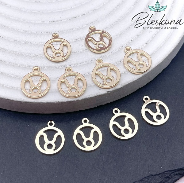 13*11 мм Цвет золото, Подвеска Телец