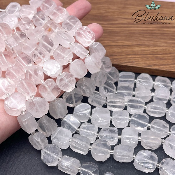 Горный хрусталь плоский квадрат фриформ 11-13мм