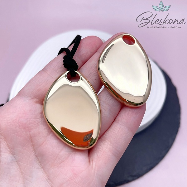 45,5*31,5 мм Цвет золото, Подвеска фриформ объемное крупное 