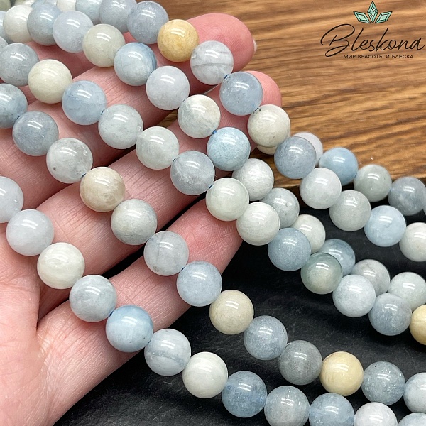 8 мм Аквамарин шар микс 