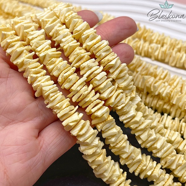 Перламутр ярко-желтый диски из ракушки 9-11 мм