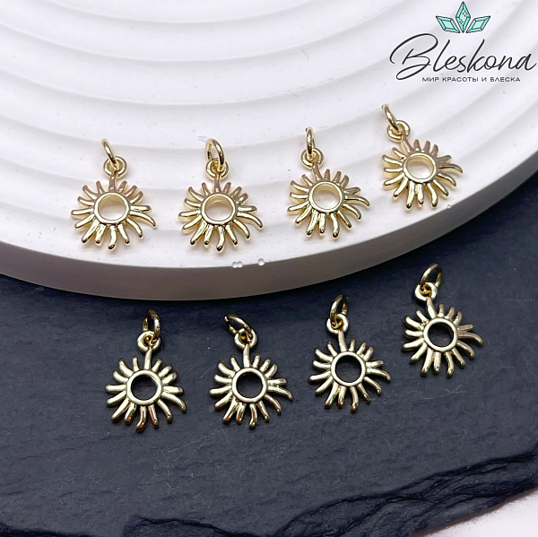 11,5*9,6 мм Цвет золото, Подвеска Солнце лучи