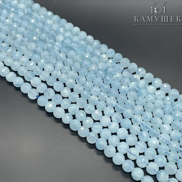6 мм Аквамарин шар огранка №2