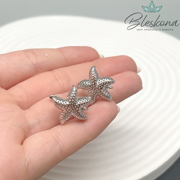 17*17,6 мм Цвет серебро, Швензы Морская звезда решето